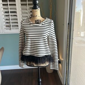 Sugarlips Black and White Striped Fringe Too